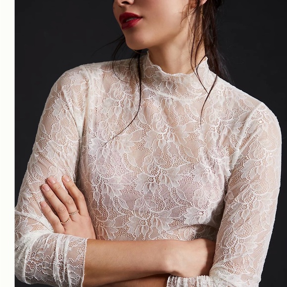 Anthropologie Lace Layering Turtleneck - Picture 2 of 6